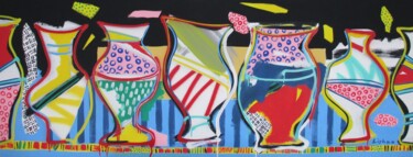 Painting titled "Vases 180 X 70 cm /…" by Vitaliy Lishko, Original Artwork, Acrylic