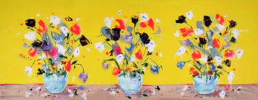 Painting titled "Flowers 180 X 70 cm…" by Vitaliy Lishko, Original Artwork, Acrylic