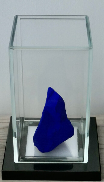 Skulptur mit dem Titel "Rocher bleu" von Farid Bellal, Original-Kunstwerk, Acryl