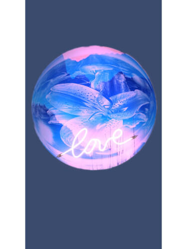 "blue lily" başlıklı Dijital Sanat Katherine Lee tarafından, Orijinal sanat, 3D modelleme