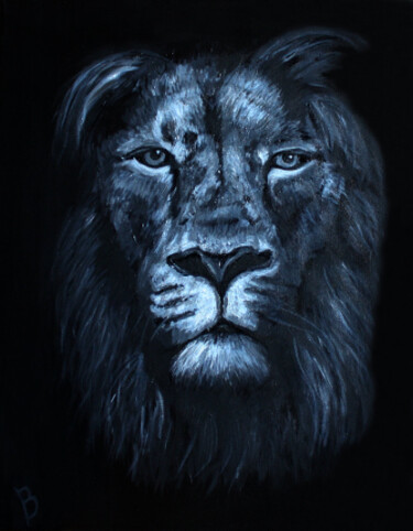 Pittura intitolato "Lion Original Acryl…" da Veronika Zubareva, Opera d'arte originale, Acrilico