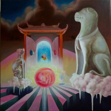 Schilderij getiteld "Memory" door Dam Tung, Origineel Kunstwerk, Olie