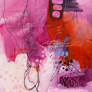 Картина под названием "Je suis libre" - Chantal Proulx, Подлинное произведение искусства, Акрил Установлен на Деревянная рам…