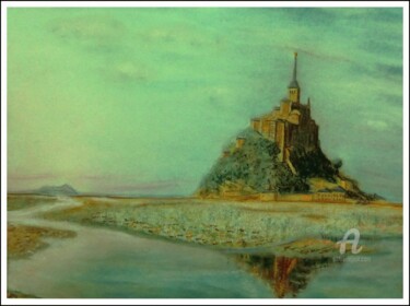 Σχέδιο με τίτλο "La Baie du Mont-Sai…" από Sophie Tellier, Αυθεντικά έργα τέχνης, Παστέλ