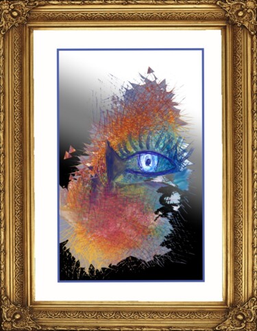 Arts numériques intitulée "Le poisson des abys…" par Jacky Patin, Œuvre d'art originale, Peinture numérique