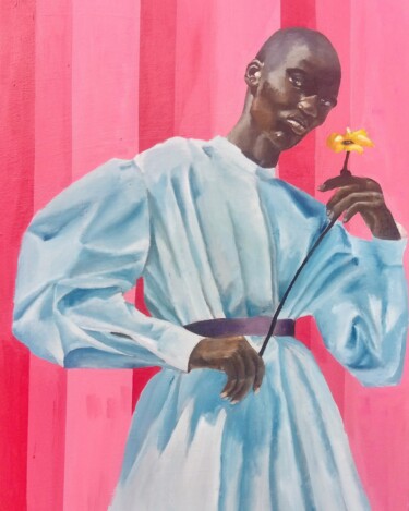 Peinture intitulée "Aladura with sun fl…" par Oluwaseyi Afeez Aregbede, Œuvre d'art originale, Huile