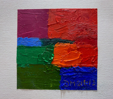 Painting titled "Quadrata Nr.3 | Ori…" by Dietmar Meinhardt (MeinhardtART), Original Artwork, Oil Mounted on Cardboard