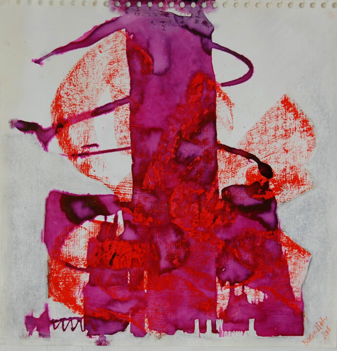 Pintura titulada "movimento quattro" por Luzena, Obra de arte original, Tiza