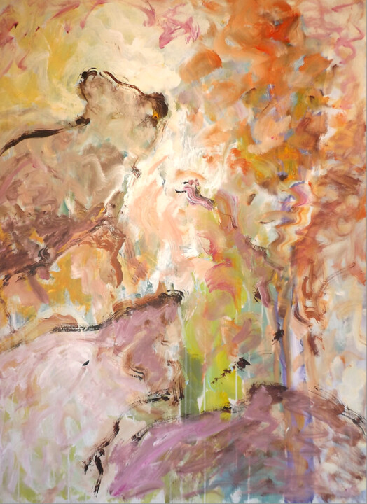 Malerei mit dem Titel "0701-15-Silhouette-…" von Claudine Gregoire, Original-Kunstwerk, Acryl