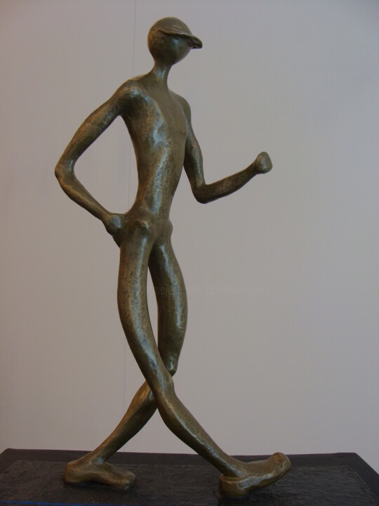 Scultura intitolato "race walking" da Alberto Kissola, Opera d'arte originale, Resina