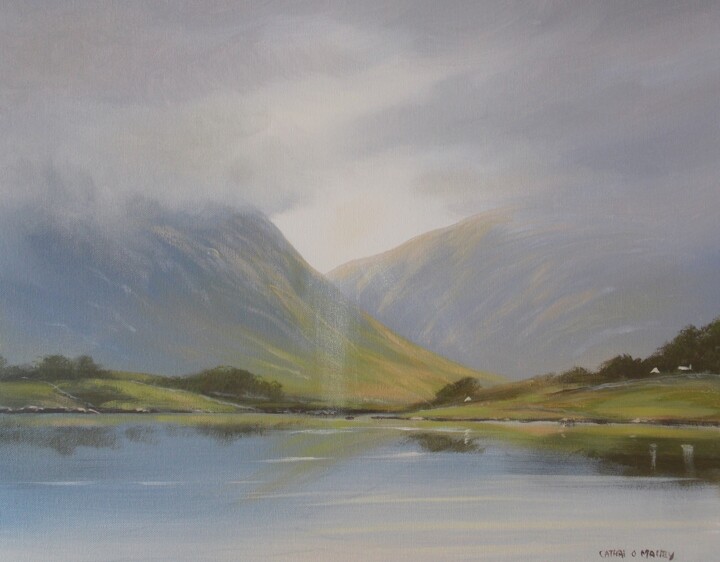 Painting titled "connemara light" by Cathal O Malley, Original Artwork, Acrylic