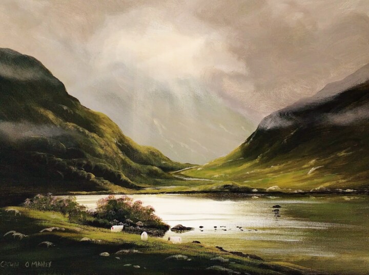 Pintura intitulada "morning clouds" por Cathal O Malley, Obras de arte originais, Acrílico