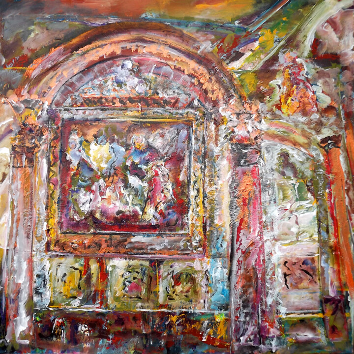 Schilderij getiteld "0898-19-cathedrale-…" door Claudine Gregoire, Origineel Kunstwerk