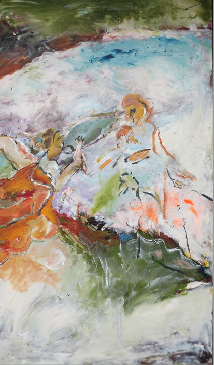 Malerei mit dem Titel "0896-19-conversatio…" von Claudine Gregoire, Original-Kunstwerk, Acryl