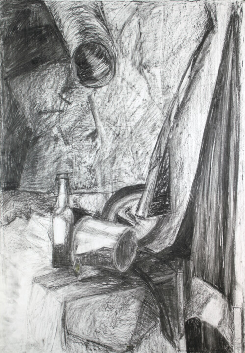 Drawing titled "Strike While The Ir…" by Pamela Rys, Original Artwork, Charcoal