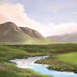 Painting titled "connemara river" by Cathal O Malley, Original Artwork