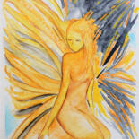 Peinture intitulée "Woman of light and…" par Gioia Albano, Œuvre d'art originale, Aquarelle