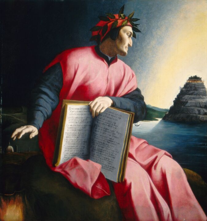Dante e Virgílio no Inferno - pintura a óleo