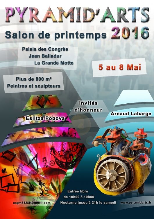 courty, prin, salon, Grande Motte, Mai, Pyramid'arts,