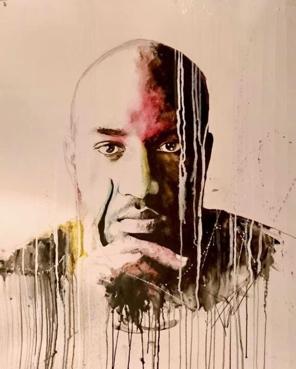 A painting of the fashion designer Virgil Abloh sold for $ 1