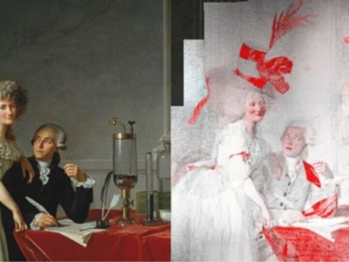 X-ray analysis reveals hidden composition under iconic portrait of the  Lavoisiers