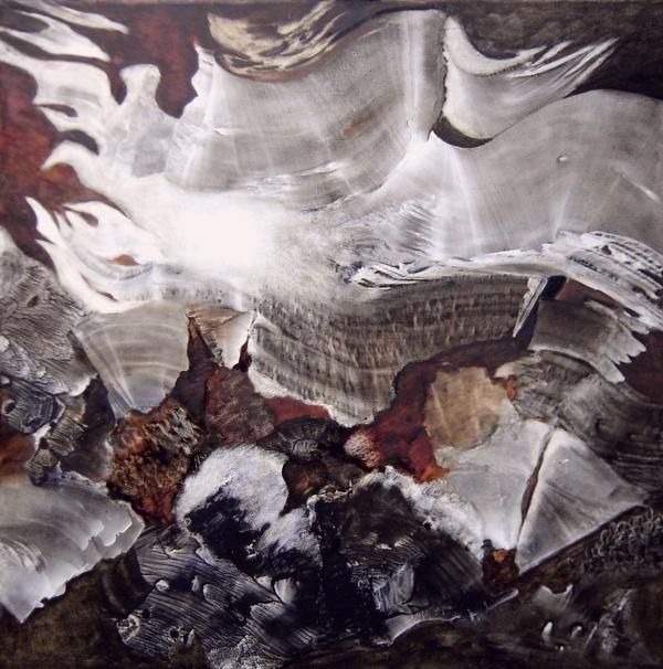 Alas al viento. Óleo sobre tela, 100 x 100 cm.