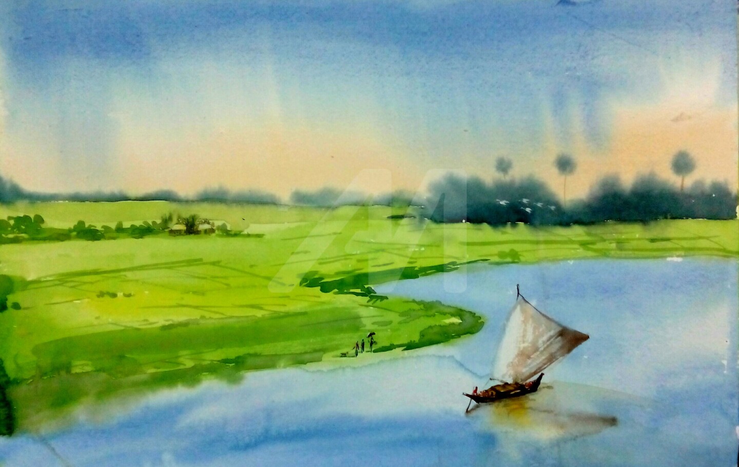 Landscape Of Bangladesh, Painting by Adward Artmajeur