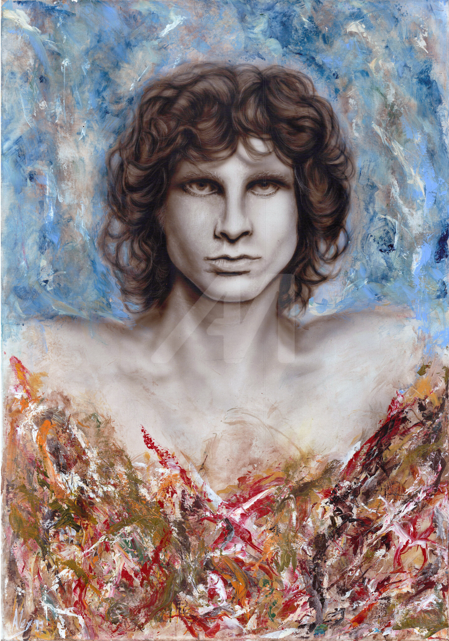 Jim Morrison Break on through Painting by Alex Mets Artmajeur
