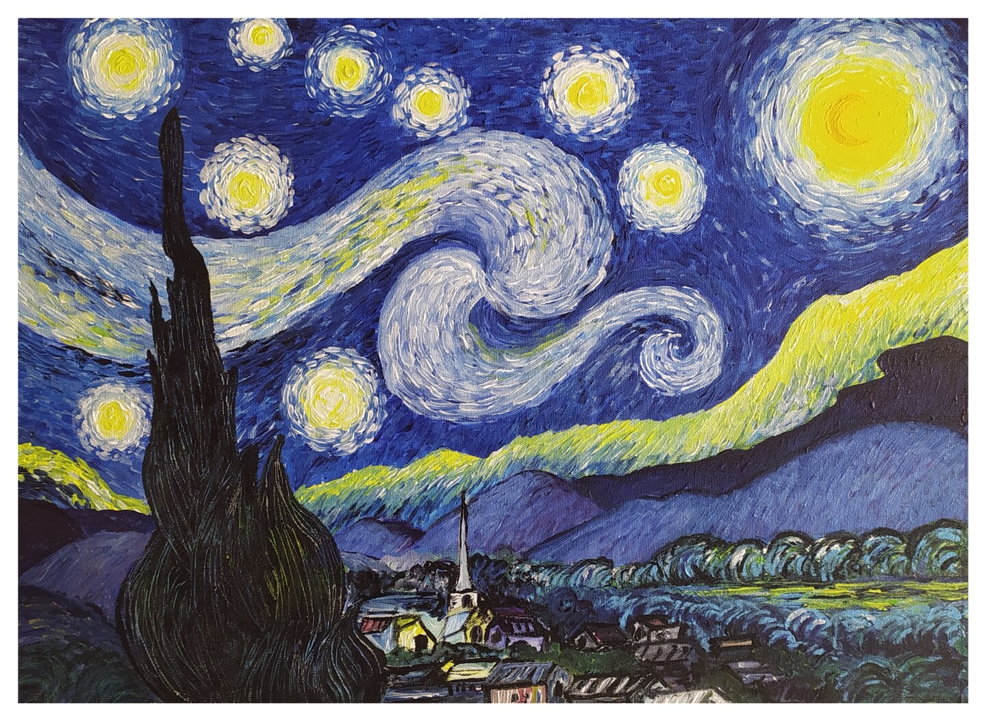 Recreation Of Starry Night, Painting by Aman Kumar Artmajeur