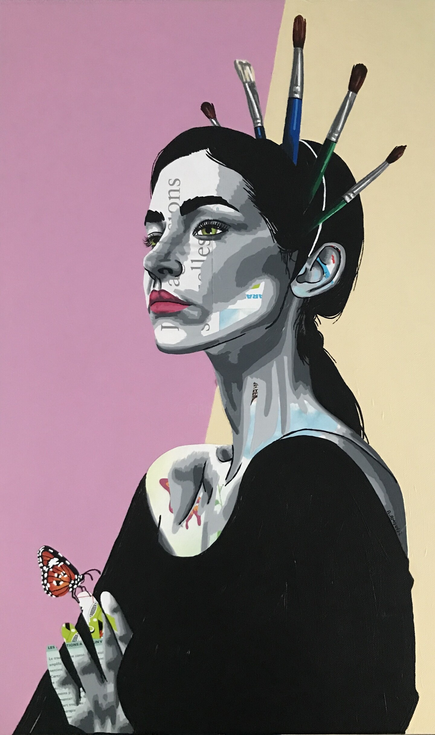 La Militante, Collagen von Annabelle Amory Artmajeur