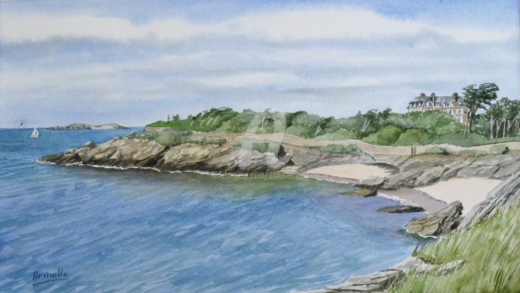Dinard Notre Dame Du Roc, Peinture par Armelle Cailly (Armelle) Artmajeur