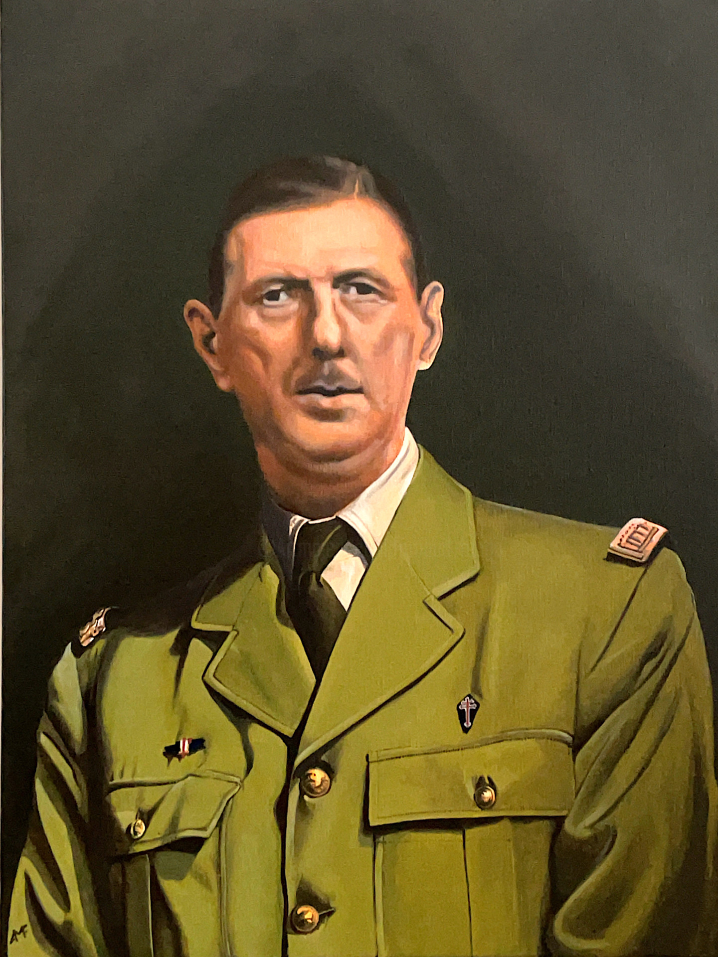 Charles De Gaulle, Painting by Arnaud Feuga