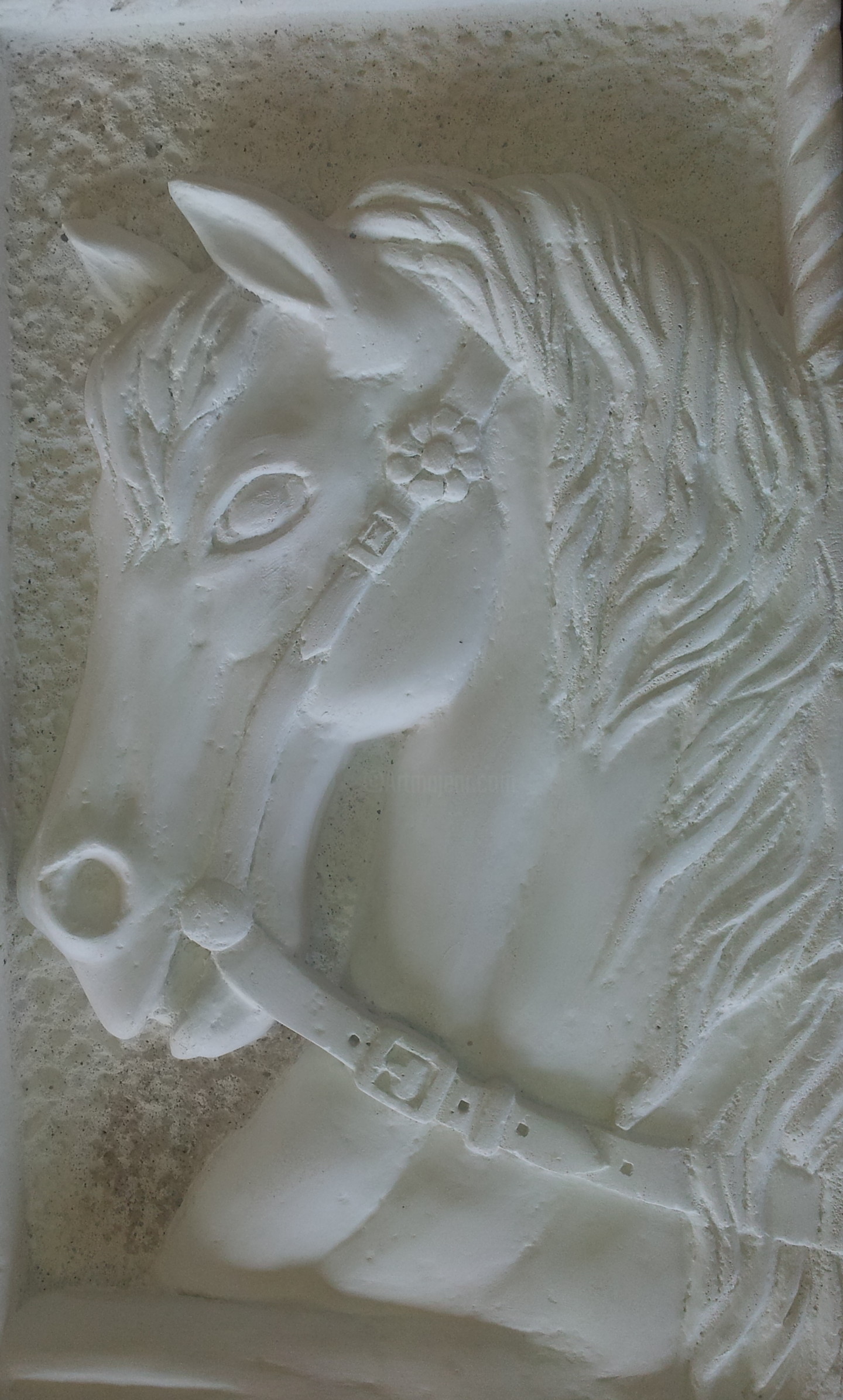 Panno panneau bas-relief beau cheval tête de béton plaque Moules Décoration Murale D30 