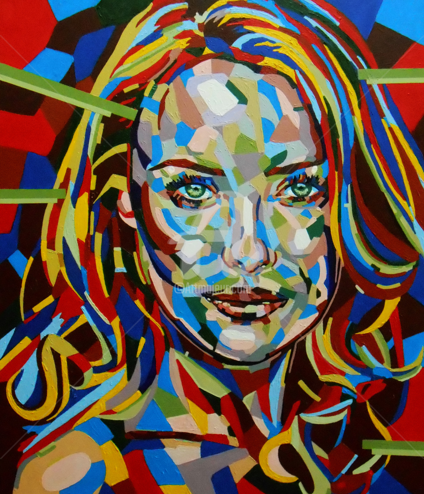 "Mosaic Portrait. Face Iii", Painting by Art Is | Artmajeur
