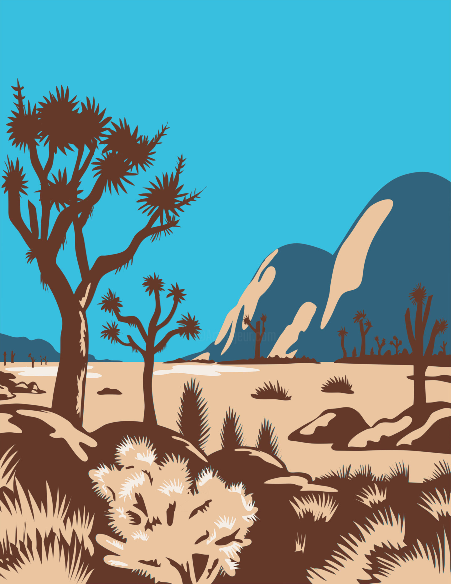 Joshua Tree National Park, Digital Arts by Artistic Paradigms Artmajeur