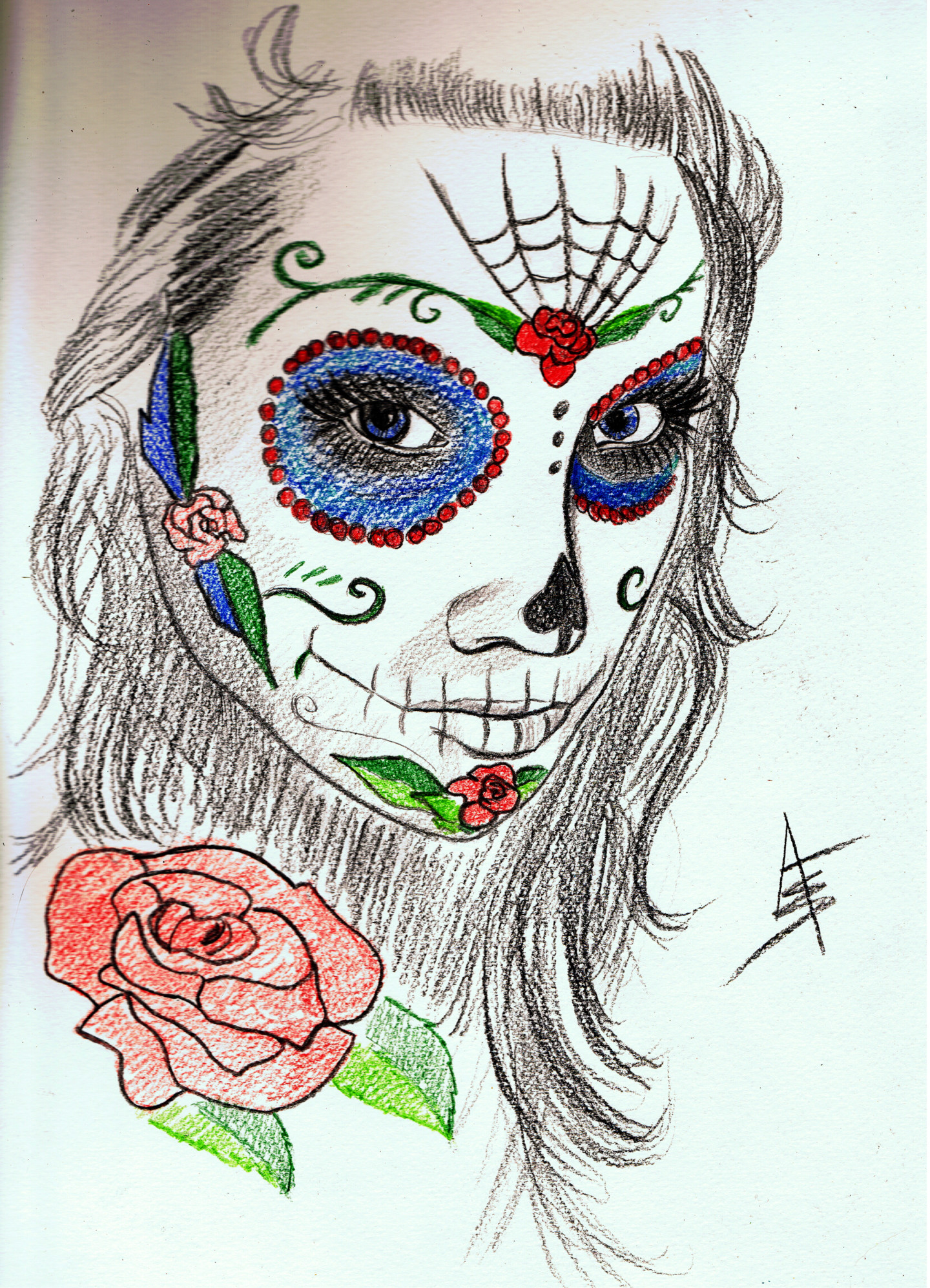 Catrina, Dibujo por Askew Mind | Artmajeur