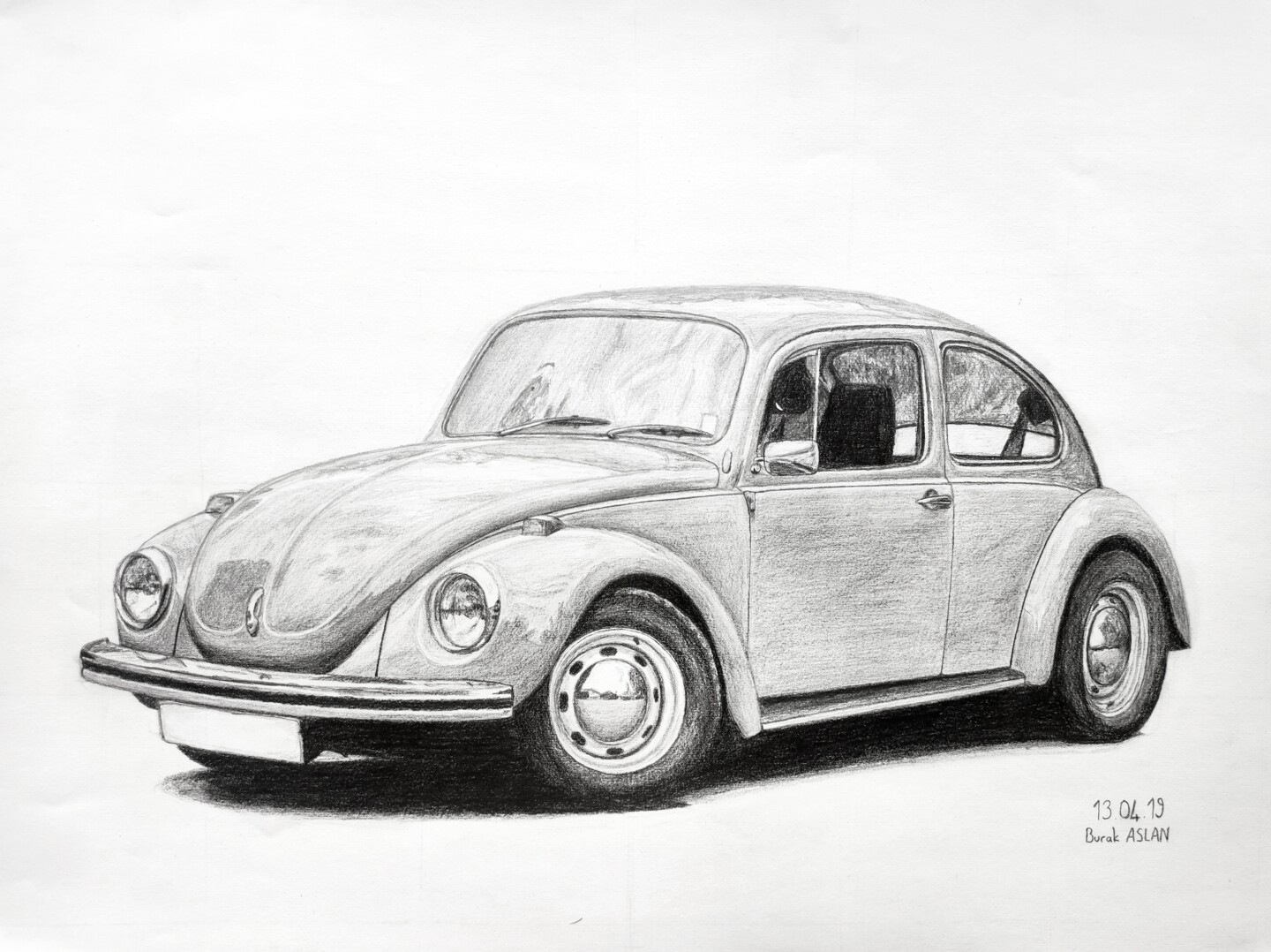 Künstlerische Illustration, Volkswagen vw beetle
