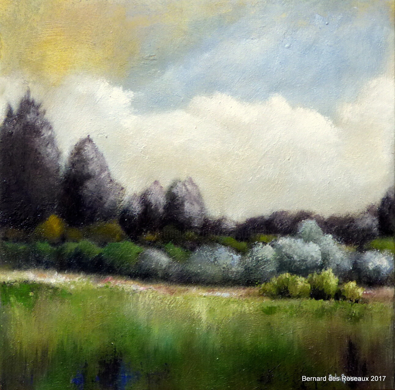 Paysage Imaginaire Carr 2 Peinture par Bernard Des Paysage Imaginaire Carr 2 Peinture par Bernard Des