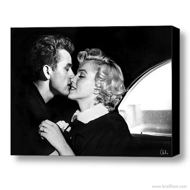 James Dean And Marilyn Monroe, Kiss. Can, Fotografía por Brailliant |  Artmajeur