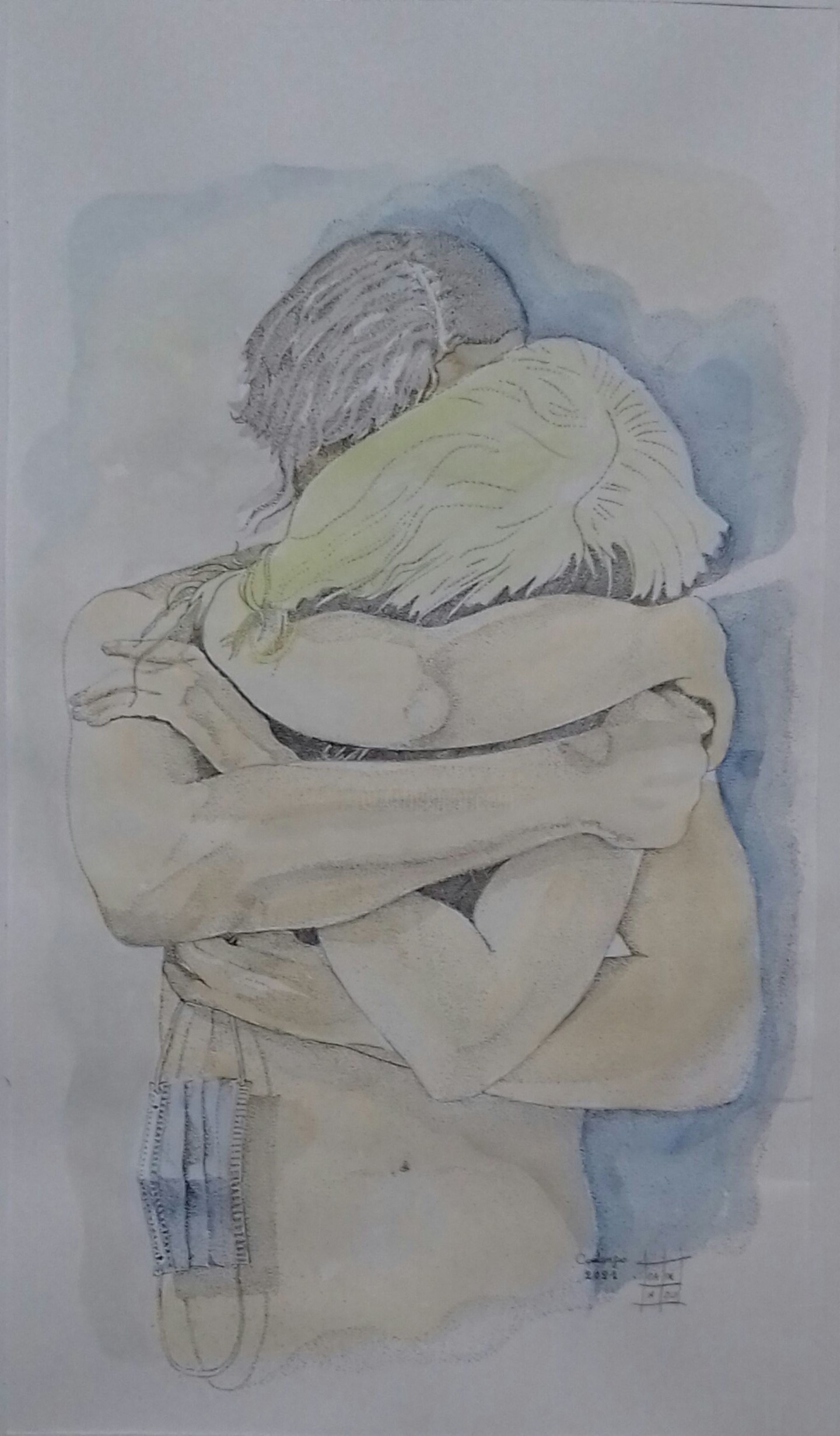 Nostalgia D Abbraccio Pittura Da Enzo Cadeddu Artmajeur