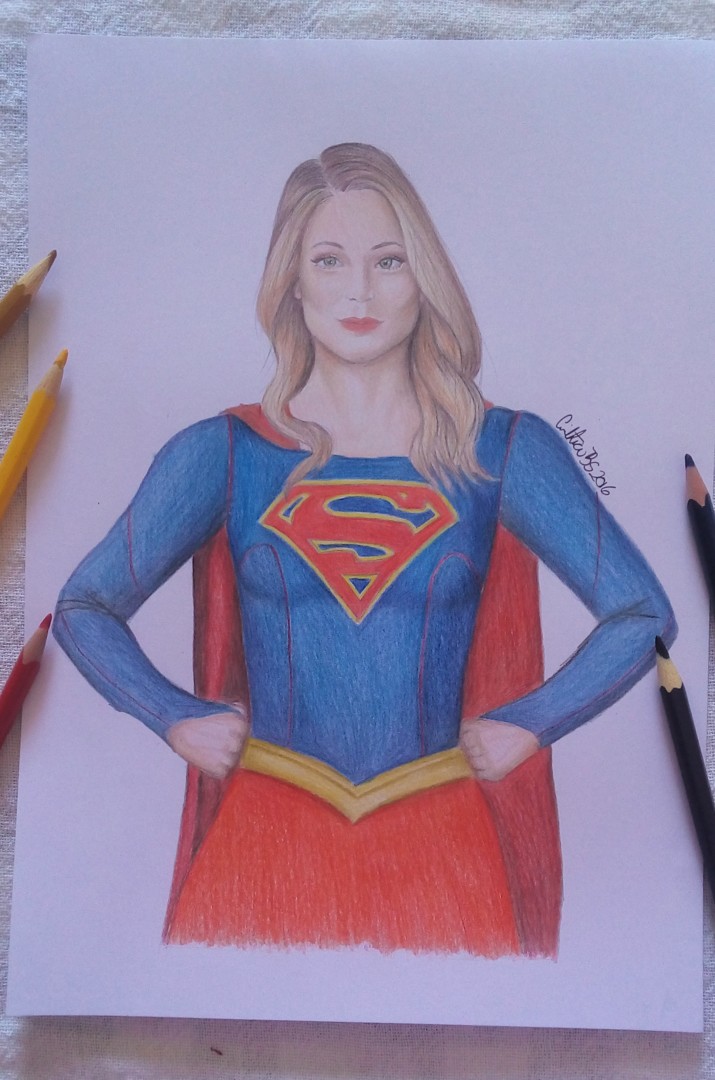 Super Girl, Dibujo por Cinthia Barbosa | Artmajeur