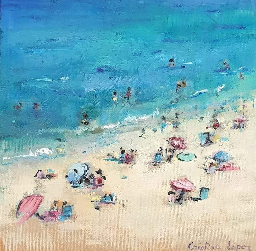 19 05 Playa Oleo Sobre Lienzo x Jpg Peinture Par Cristina Lopez Ramirez Artmajeur