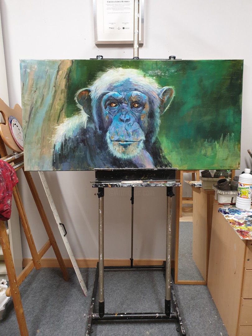 La Mirada Del Mono, Pintura por Cristina López Ramírez