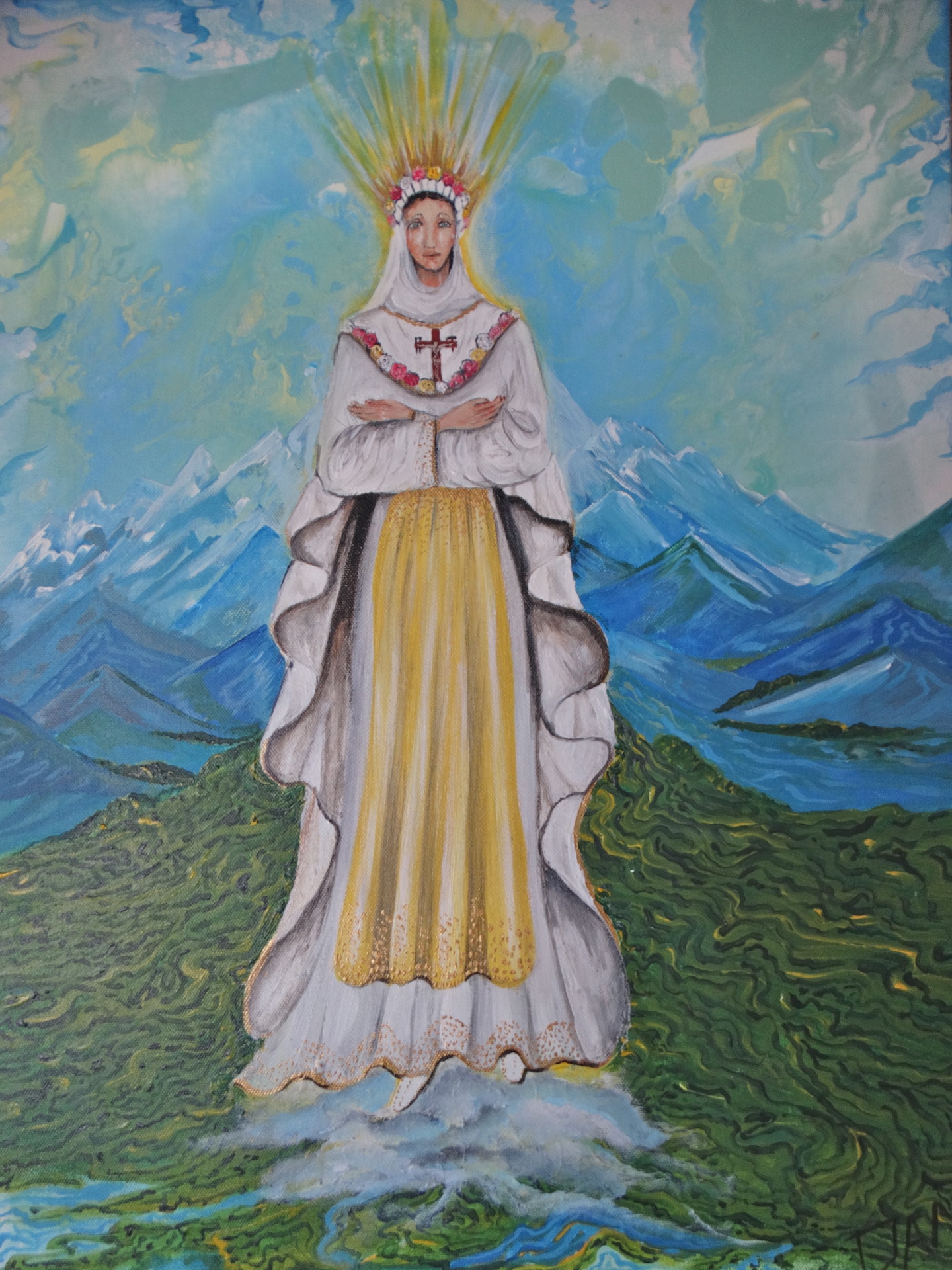 La Virgen E La Salette, Painting by David Alvarado Mora | Artmajeur