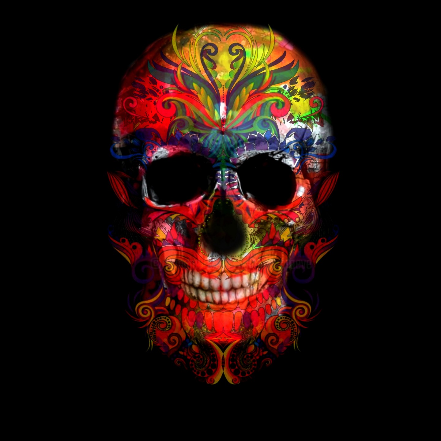 Tete De Mort Mexicaine Painting By Daniel Burgraeve Dabu Artmajeur
