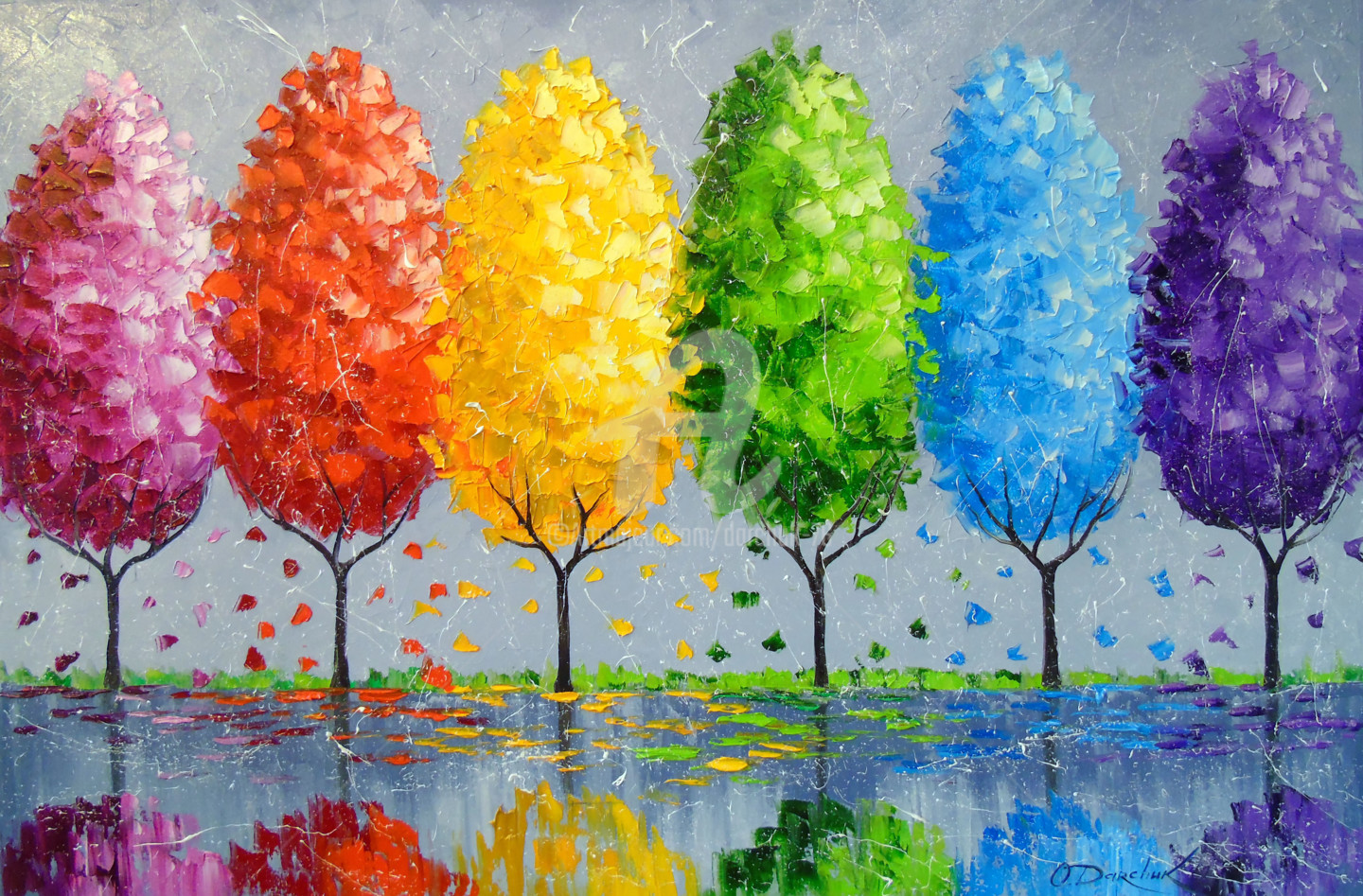 Each Tree Is Individually, Painting by Olha  Artmajeur