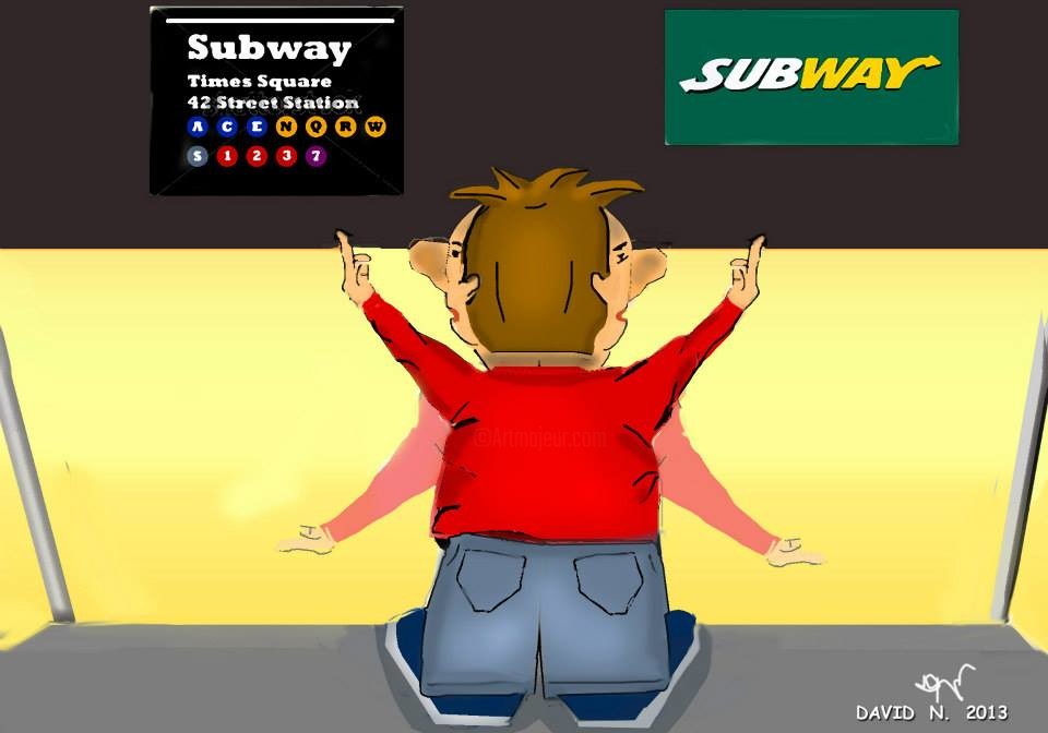 Subway, Drawing by Dano | Artmajeur