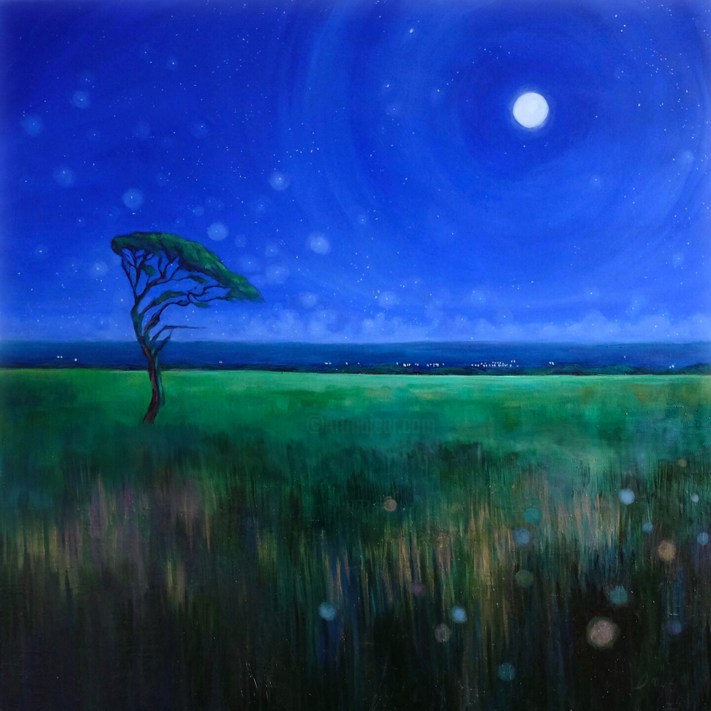 One More Moondance, Painting by Dawn Rodger Artmajeur