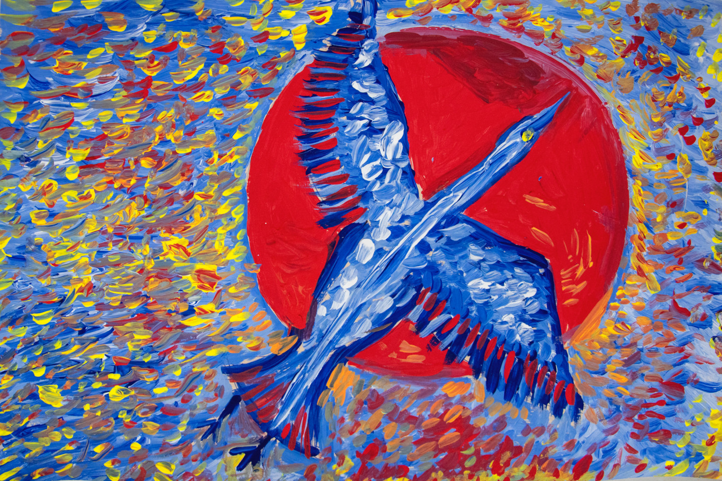 Blue Bird Of Happiness, Pintura por Diana Ringo