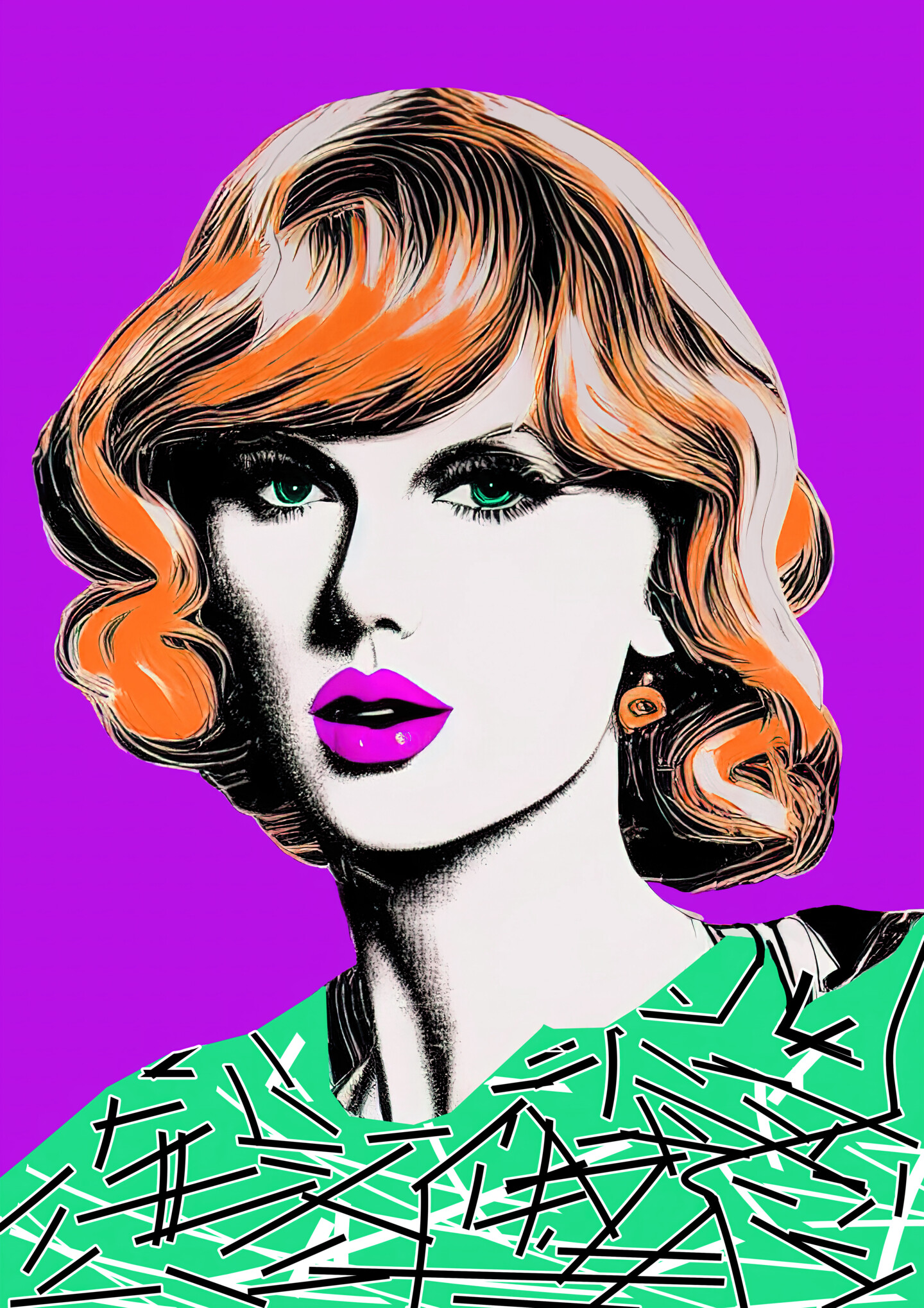Taylor Swift Purple, Pintura por Diana Ringo